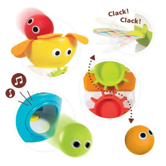 Пирамидка развивающая музыкальная с шариками