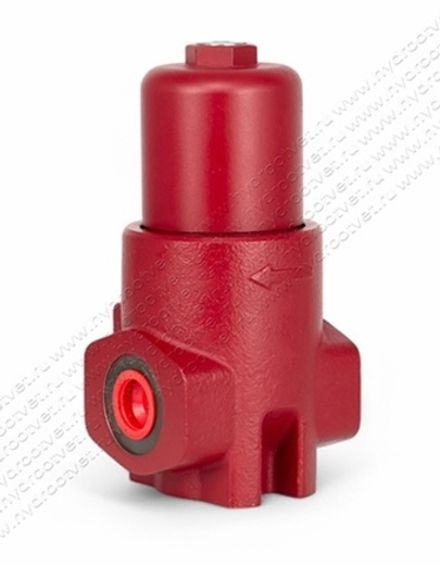 WKDFBN/HC60G10B1.1 - Напорный фильтр гидравлический одинарный модели DF тонкость фильтрации 10 мкм, типоразмер 60, вид присоединения: резьба G1/2, материал корпуса - чугун, рабочее давление до 420 бар, визуальный индикатор загрязнения