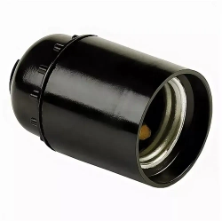 Патрон карболитовый e27 10 штук чёрный