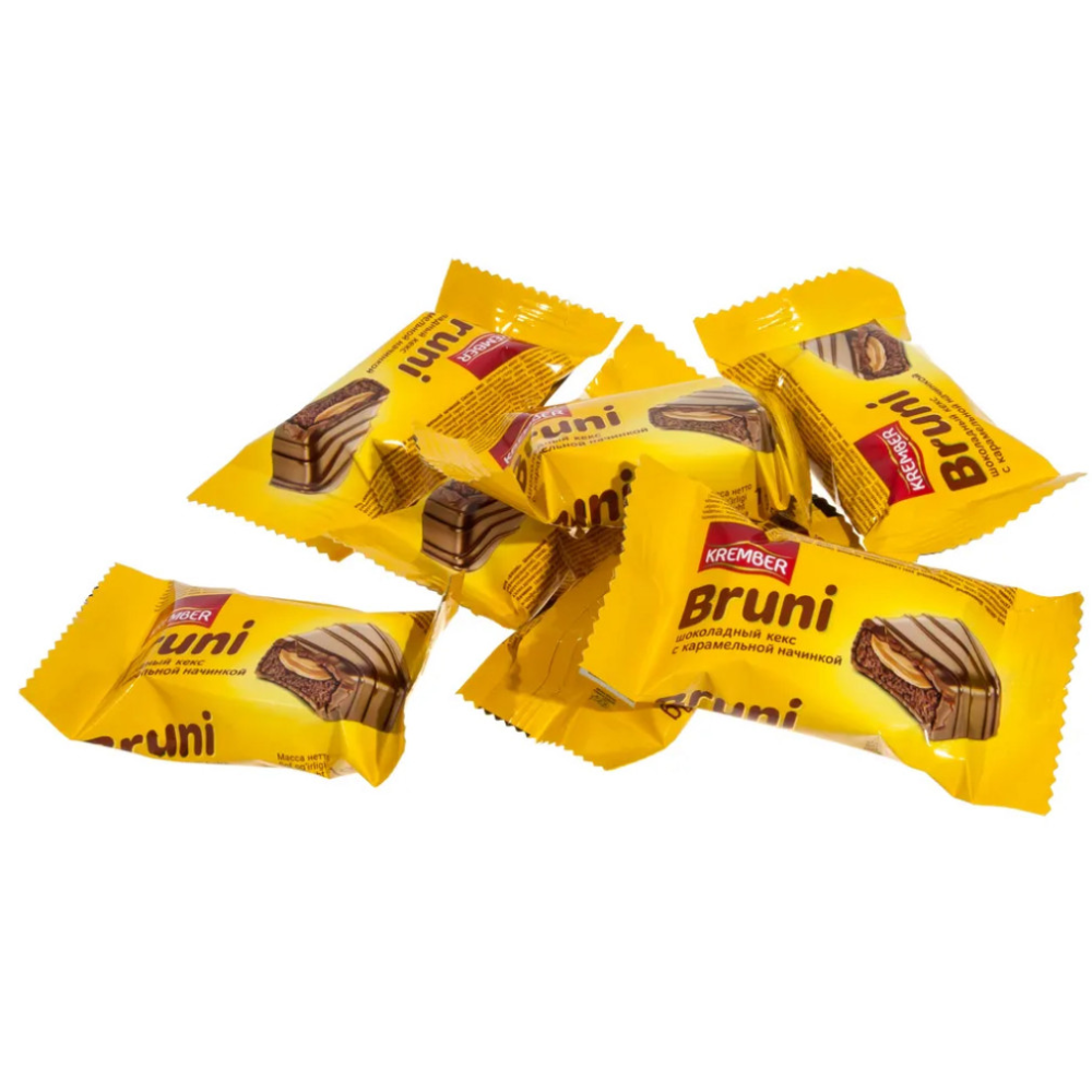 Кекс глазированный Bruni с шоколадной начинкой вес (8154)