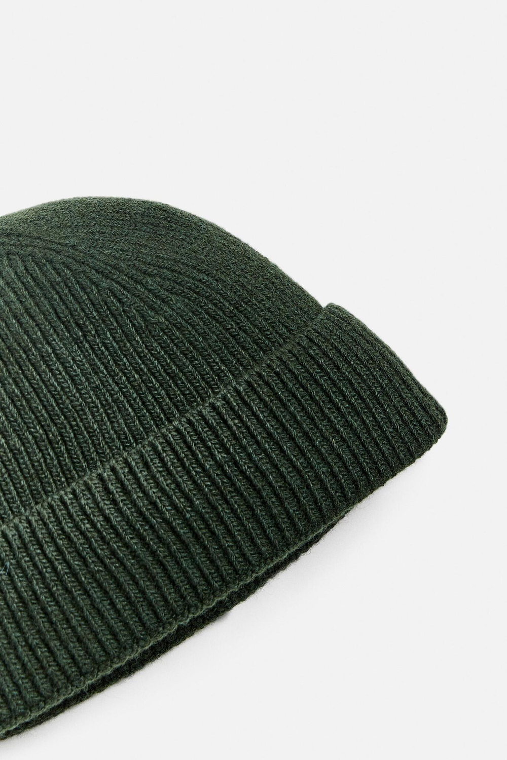 ZARA КОРОТКАЯ ШАПКА БИНИ ИЗ СМЕСОВОЙ ШЕРСТИ, ЗЕЛЕНЫЙ