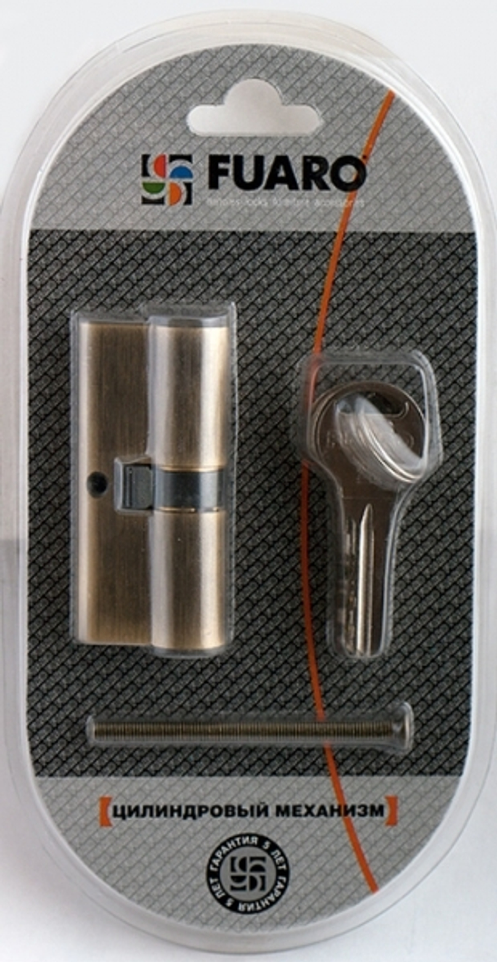 Цилиндровый механизм R600/80 mm-BL (30+10+40) PB латунь 5 кл. БЛИСТЕР