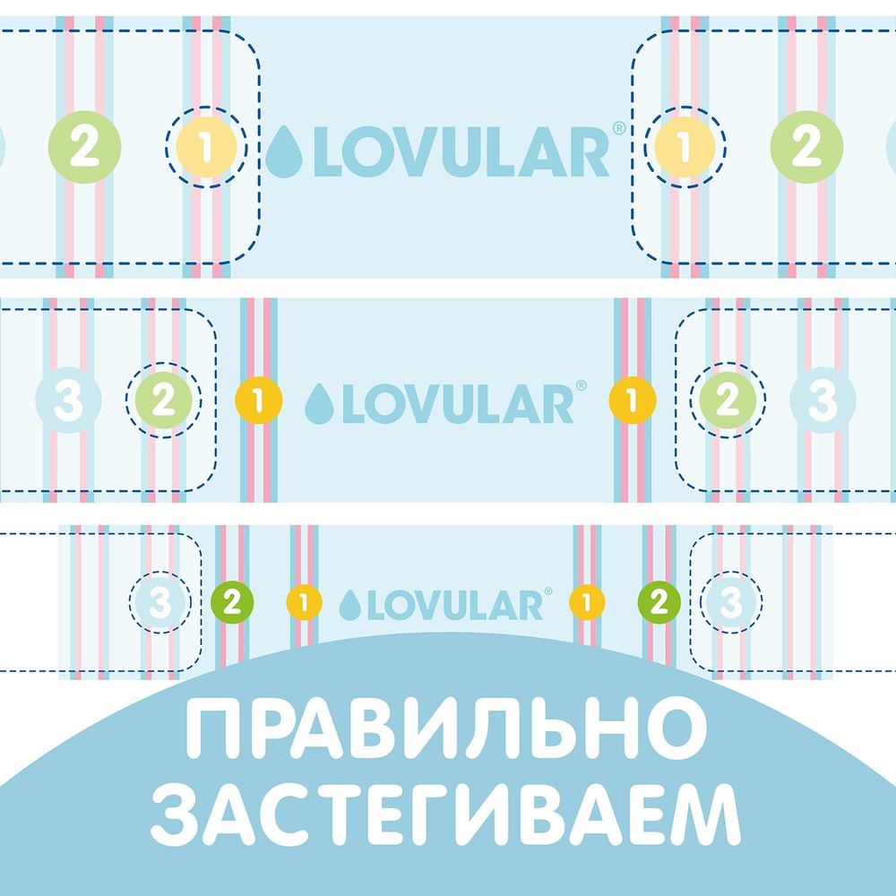 Подгузники Lovular Giraffe детские NB 0-4 кг,  26шт