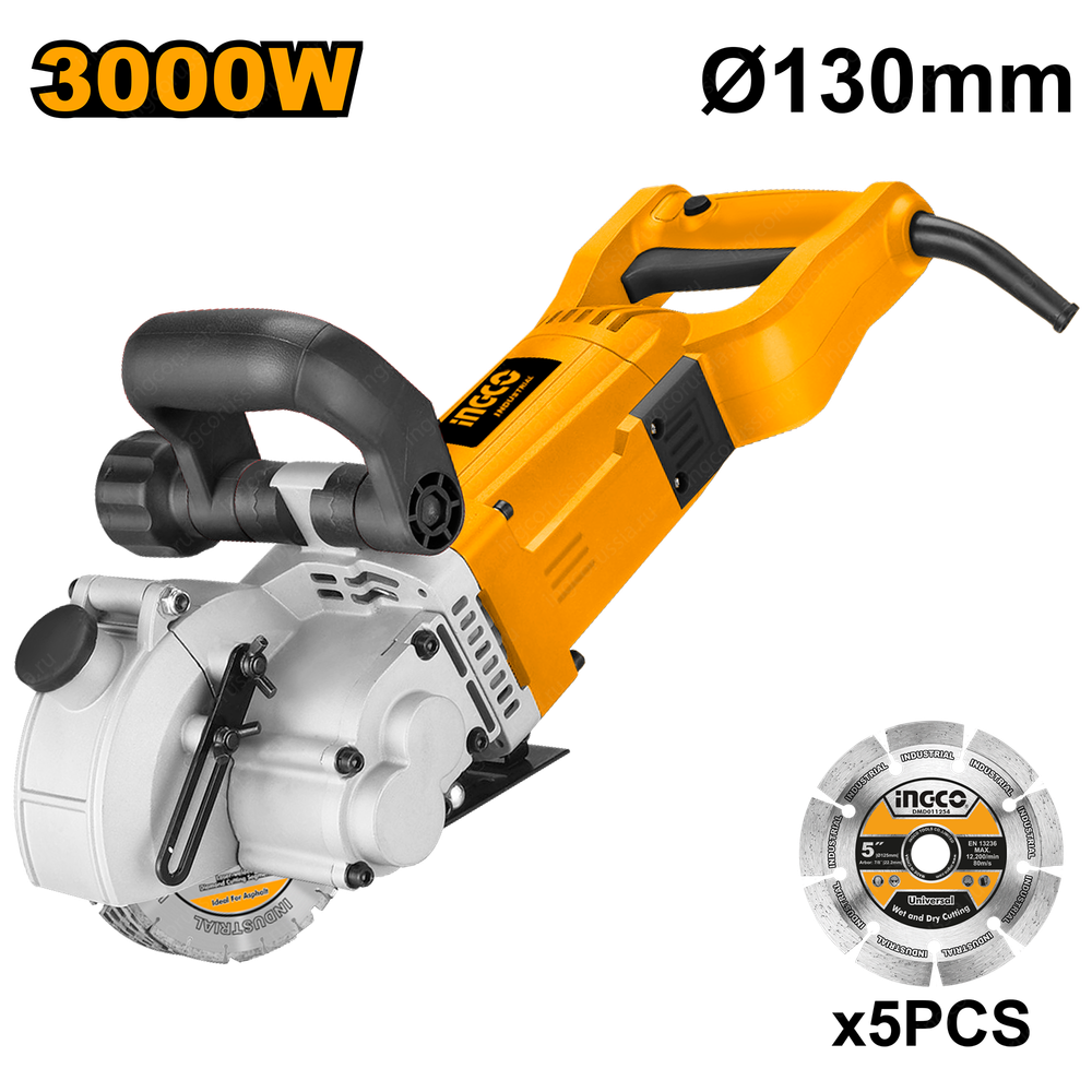 Штроборез INDUSTRIAL 3000Вт, кор