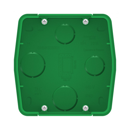 Коробка установочная для силовых розеток Systeme (Schneider) Electric Blanca BLNMK000001, зеленая