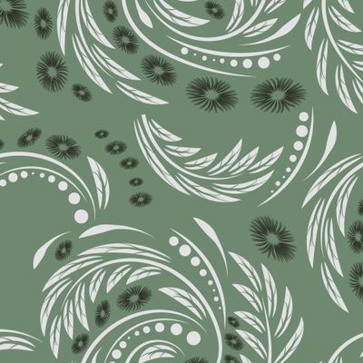 Folk floral pattern. Abstract flowers surface design. Seamless pattern
