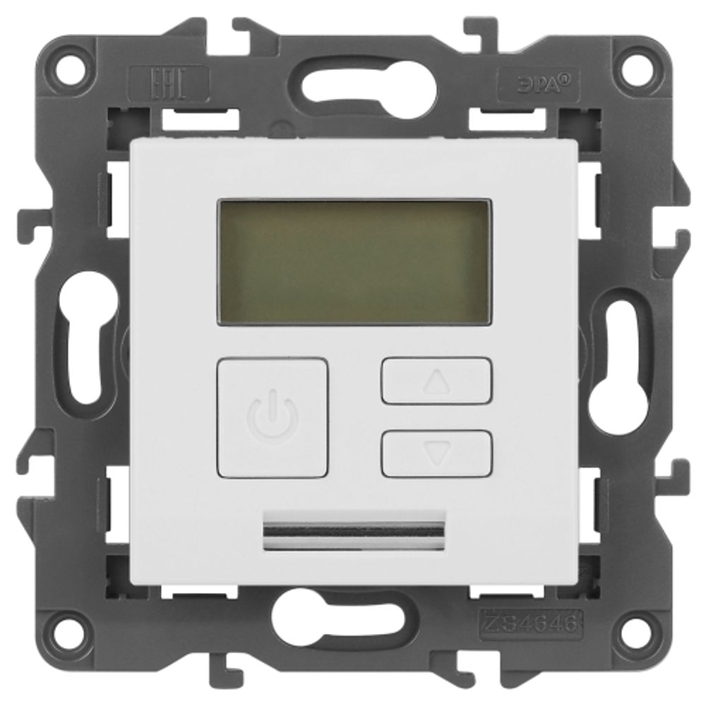 Терморегулятор ЭРА Elegance 14-4111-01М универс.230В-Imax16А, белый матовый