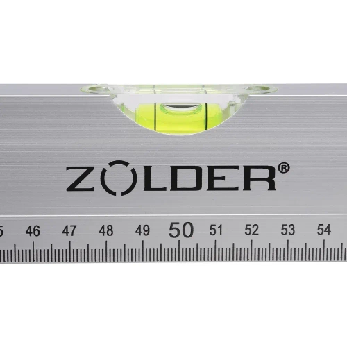 Уровень строительный Zolder алюминиевый с линейкой с 3 глазками 60 см