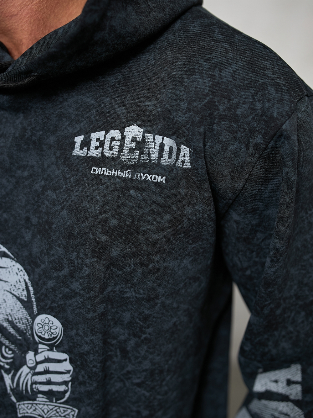 Толстовка демисезонная мужская Legenda Князь Владимир черная