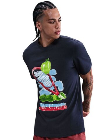 Мужская теннисная футболка Nike Court Tennis - obsidian