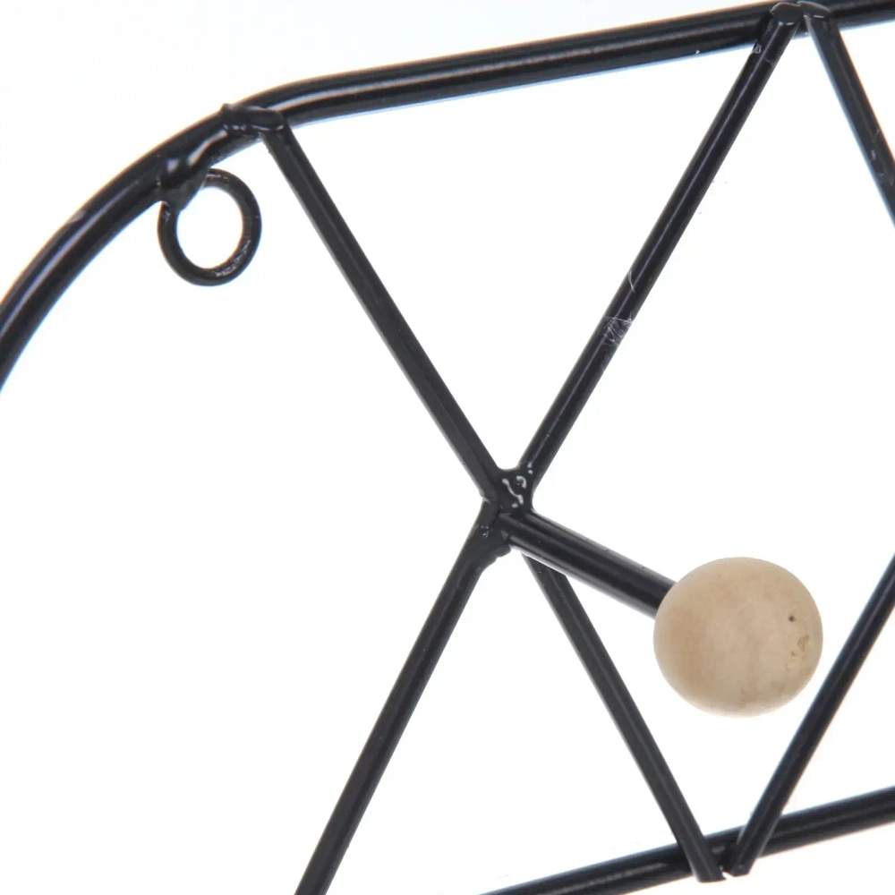 Ключница металлическая 5 крючков «ЛОФТ ВОСТ», эбби, цвет черный, 41*10,5см (лейбл Селфи)