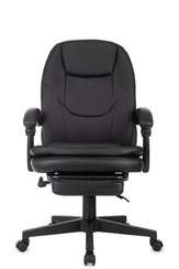 Кресло руководителя Бюрократ CH-868N-BF черный эко.кожа крестов. пластик подст.для ног