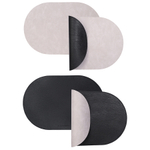 Набор из 4-х двухсторонних сервировочных салфеток pool, 30х45 см, черный/светло-серый