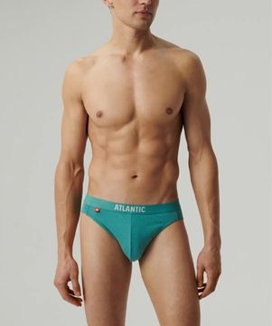 Мужские трусы (3шт) спорт Atlantic 3MP-094, голубой + темно-голубой + светло-зеленый