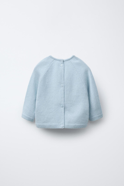 ZARA СВИТЕР ИЗ 100% КАШЕМИРА, ГОЛУБОЙ