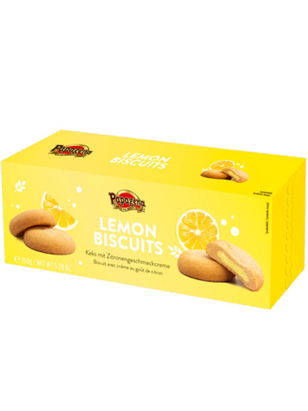 Печенье Papagena LEMON BISCUITS 150 гр, с начинкой из лимонного крема