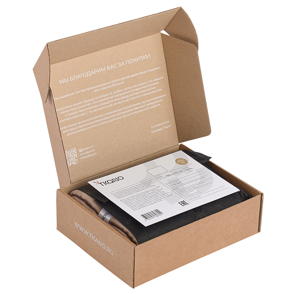 Простыня 240х270см Tkano Essential светло-коричневая