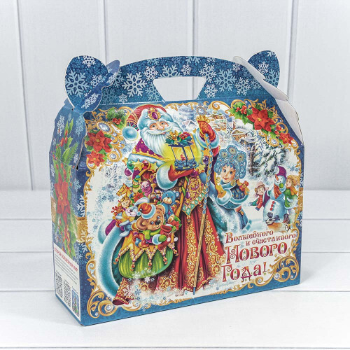 Коробка 25.5 х 8.5 х 25.5 см "Ярмарка" Складная (Голубой)