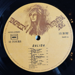 Винтажная виниловая пластинка LP Dalida Une Vie (France 1971)