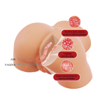 Телесный мастурбатор Olivia с 2 любовными отверстиями (Цвет: телесный)