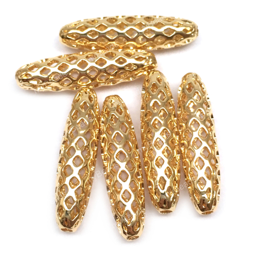 Бусины "Ромб" 19х5 мм, позолота