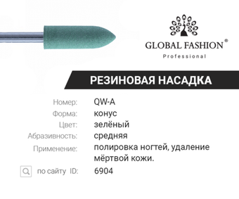 Резиновая насадка для полировки (средняя) QW-A