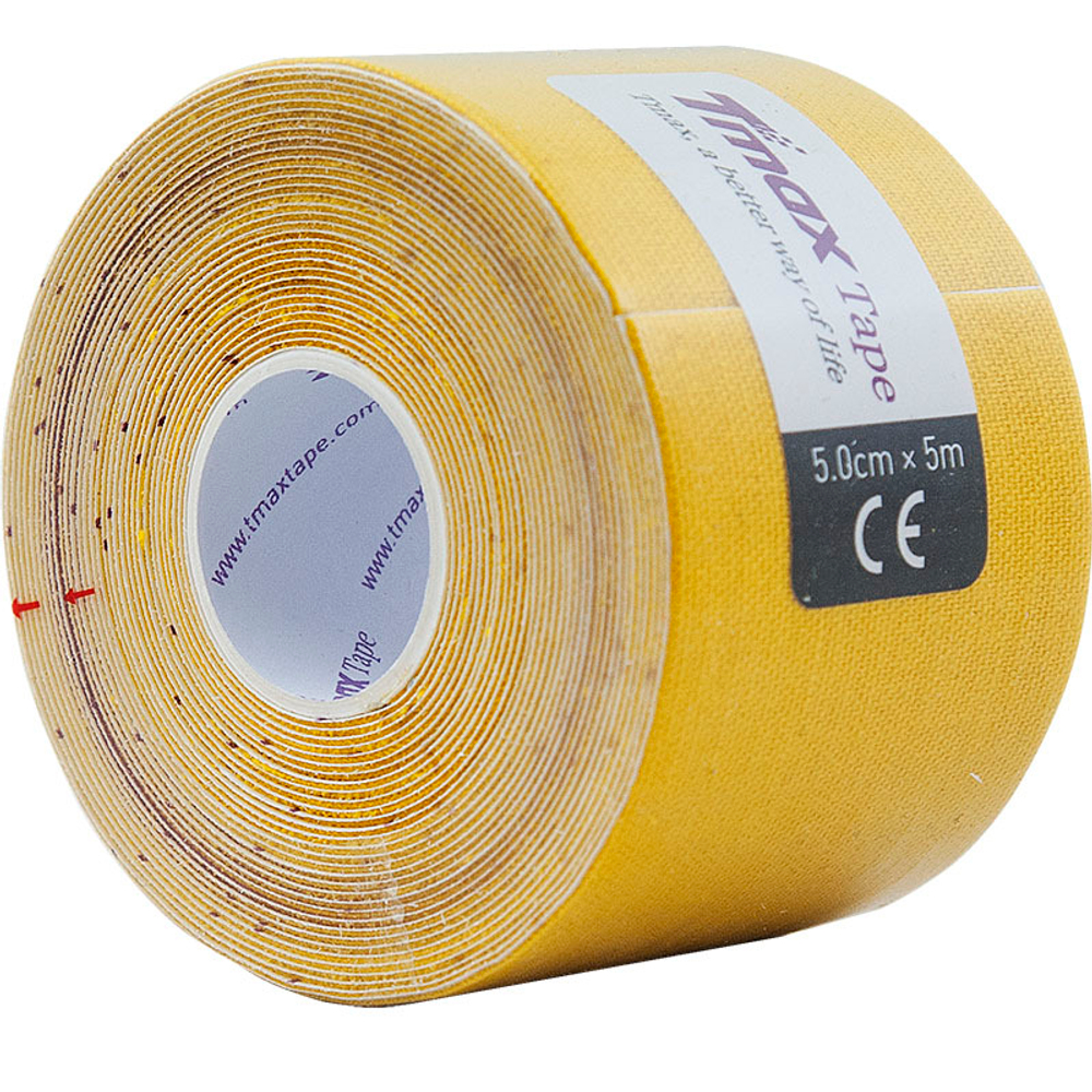 Тейп кинезиологический TMAX Extra Sticky 5 см x 5 м, 423174, желтый