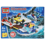 Конструктор пластмассовый 101эл. Полиция "Водная полиция" коробка 3221-KK (Город мастеров)