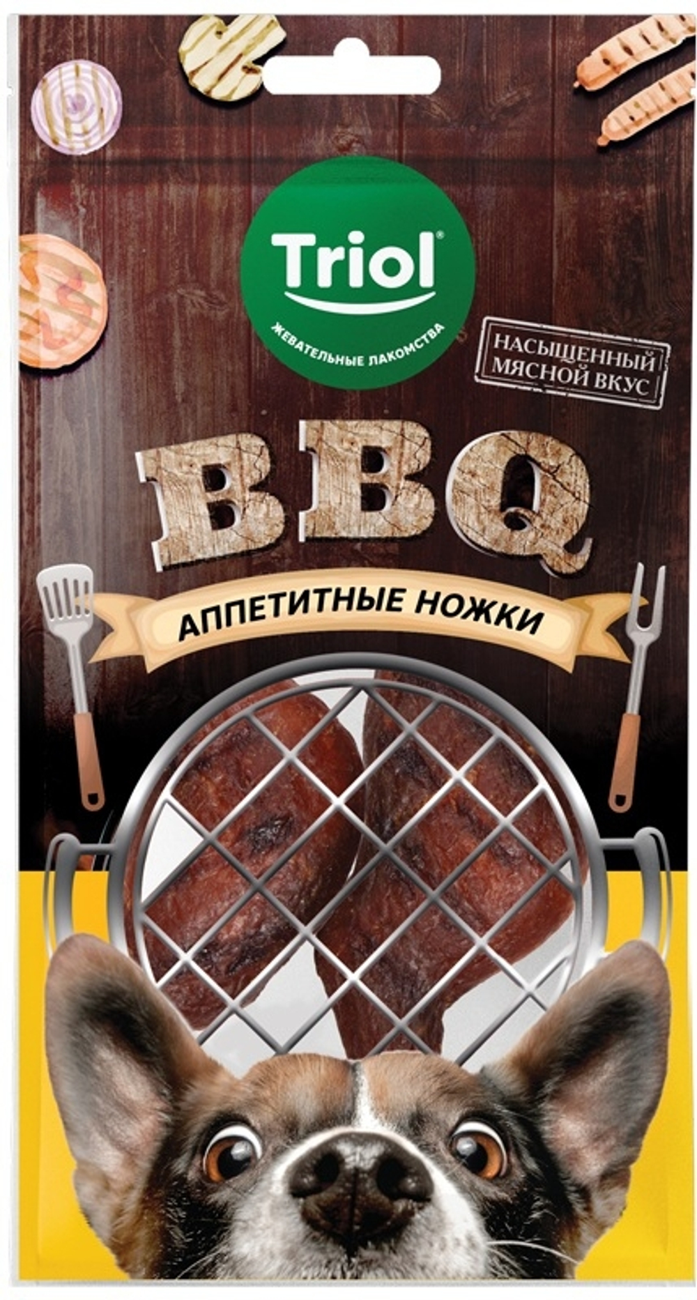 Лакомство для собак Аппетитные ножки, 105г серия BBQ Triol