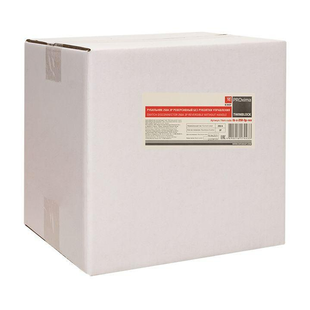 Рубильник 3п 250А реверсивный без рукоятки управления TwinBlock EKF tb-s-250-3p-rev