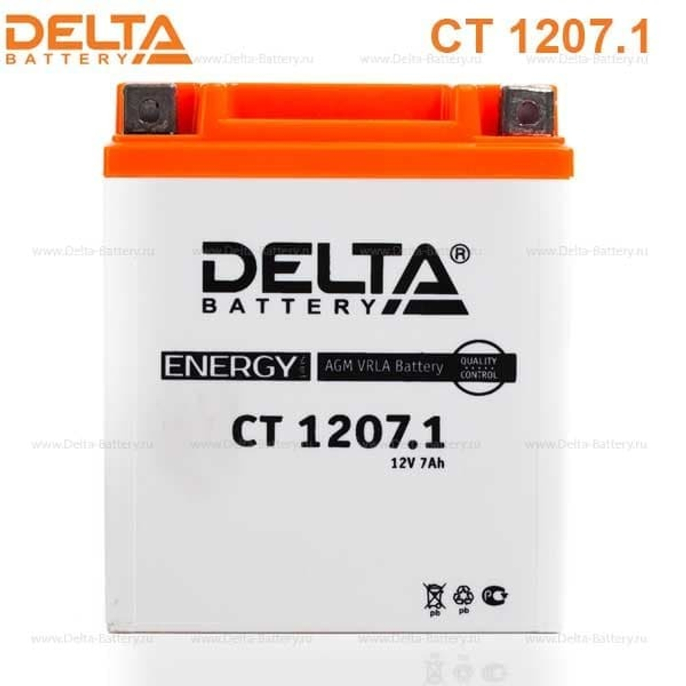 Аккумулятор Delta CT 1207.1 (12V / 7Ah) [YTX7L-BS]