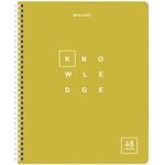 Тетрадь А5 48 л. BRAUBERG, гребень, клетка, обложка картон, "Knowledge", 404339, 4шт