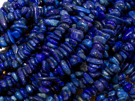 Нить бусины из лазурита 8-10мм (галька)