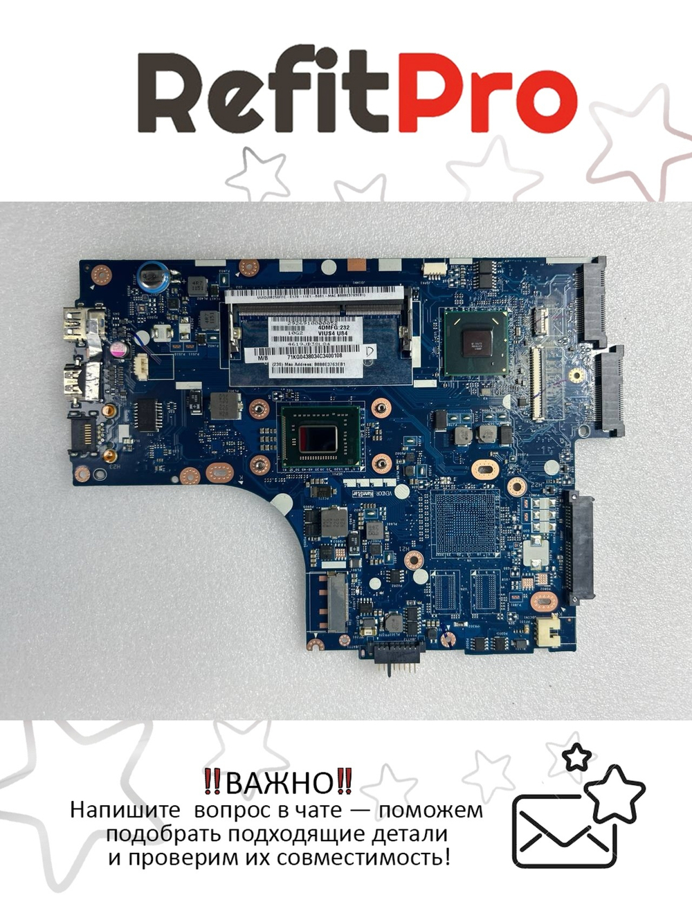 Материнская плата для ноутбука Lenovo S400 VIUS4 HM70-987 UMA (90000694), оригинал