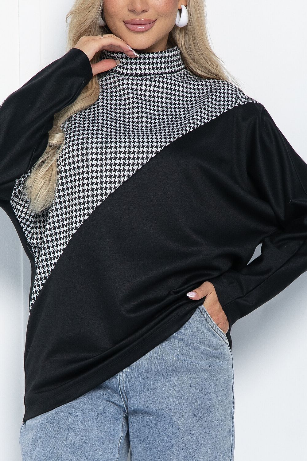 Блуза Нелли (черная) Б11250 LT Collection