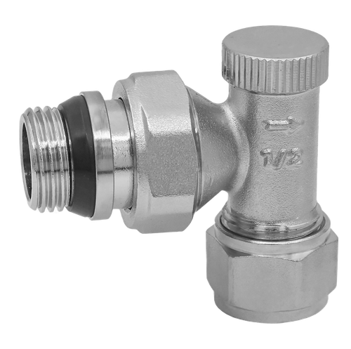 Вентиль  настроечный УГЛОВОЙ НИЖНИЙ 1/2 - 16х2.0  ViEiR (100/10шт)