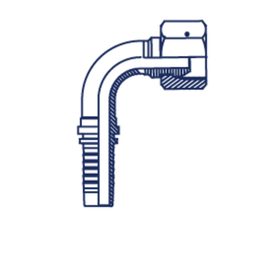 Фитинг DN 12 DK (Г) 24x1.5 (90) (накидная гайка)