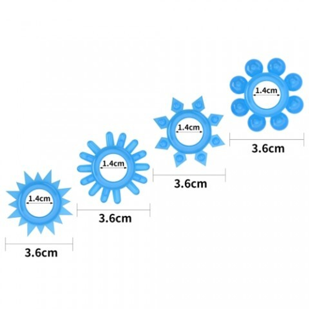 Набор эрекционных колец Lumino play 4 шт. (светящиеся в темноте)