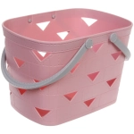Корзинка для хранения с ручками «ЛЕРБЕРГ», цвет пудровая роза, 26.5*18*17см