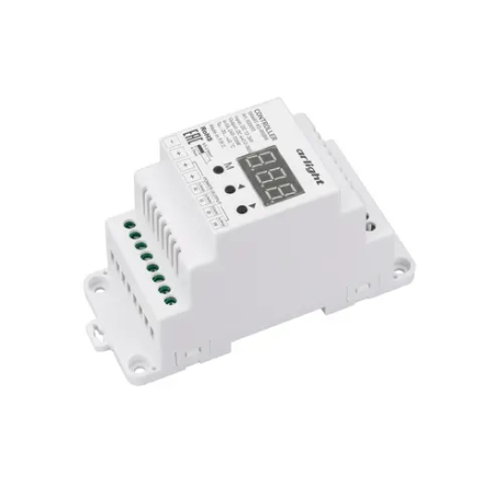 Контроллер SMART-K3-RGBW (12-36V, 4x5A, DIN, 2.4G) (Arlight, IP20 Пластик, 5 лет) 022493