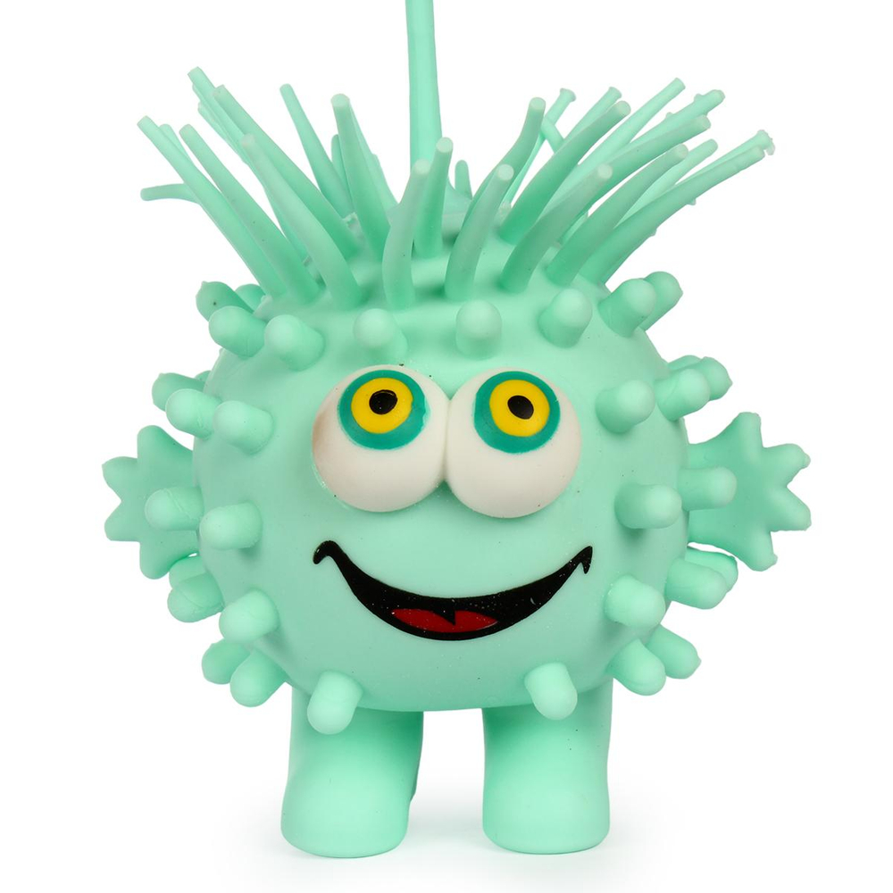 Мякиш волосатик 10 см со светом, 6 цвета микс, с-30440