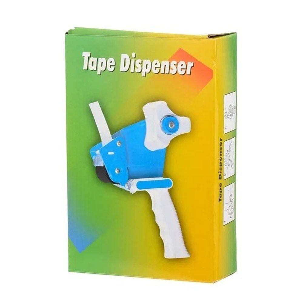 Диспенсер для упаковочного скотча Basir, цветной пластиково-металлический корпус, ширина втулки 55 мм