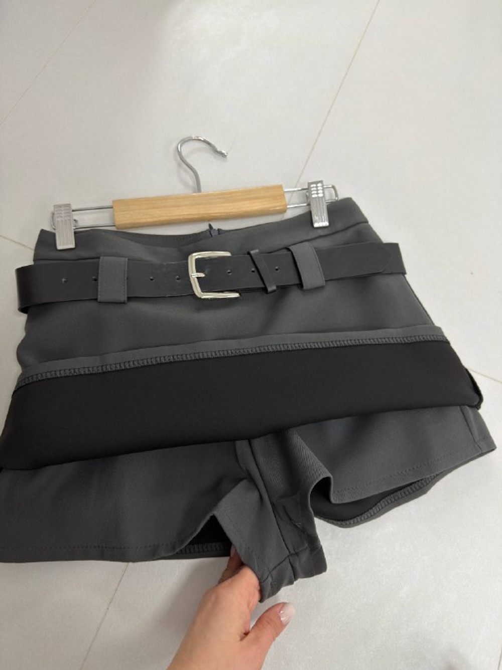 Юбка-шорты женские арт. 1017 цвет "графит"