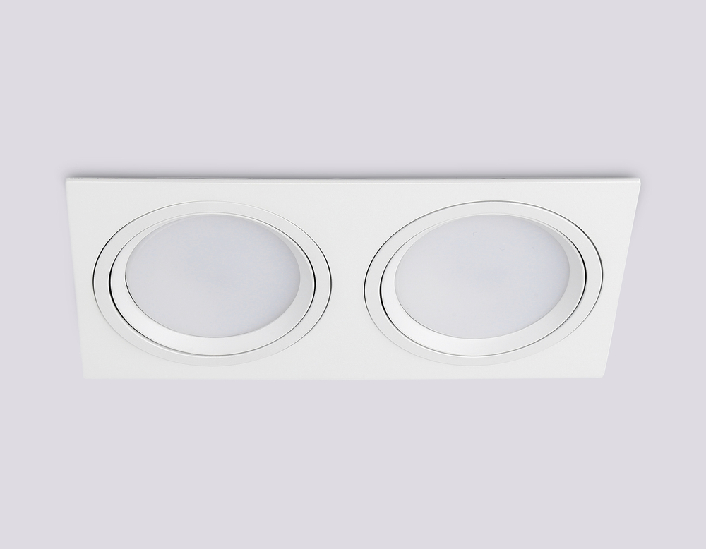 Светильник встраиваемый поворотный точечный GX53 TN51919/2 WH белый GX53 max 12W 220*115*23