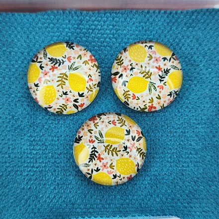 Принт, 16мм, круглый, стеклянный кабошон