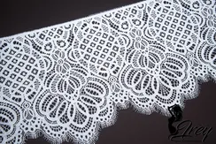 01-58 Кружево шантильи 25 см, голубой 051