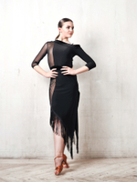 Платье для танцев с бахромой