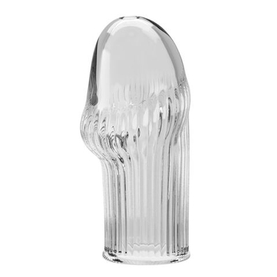 Прозрачная насадка на пенис Huel - 9 см. (Цвет: прозрачный)