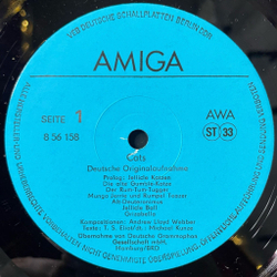 Винтажная виниловая пластинка LP Andrew Lloyd Webber Cats Мюзкл Кошки (Deutsche Originalaufnahme) (ГДР 1986)