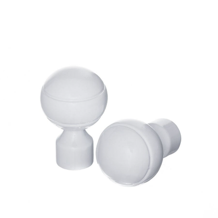 Наконечники "Паола" металлические d16 мм, цвет белый глянец